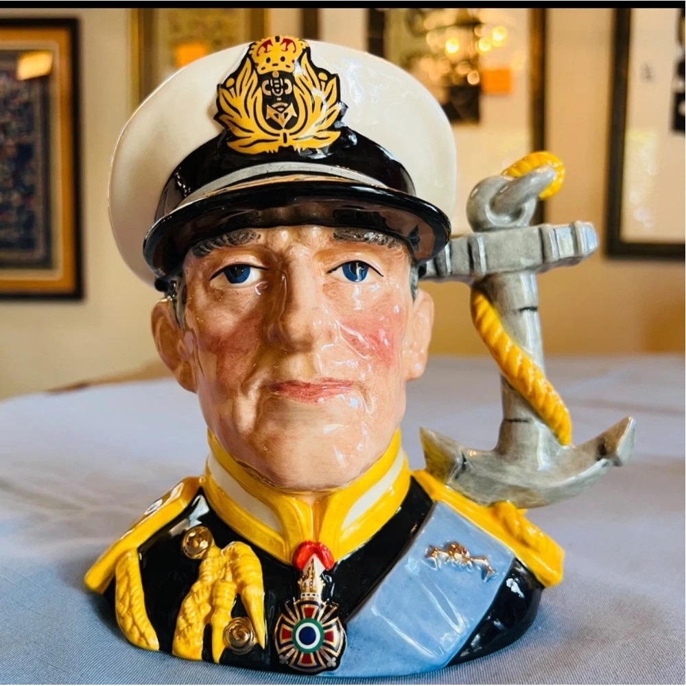 Royal Doulton Earl Mountbatten of Burma Character Jug D6944 Limited Ed #27 COA